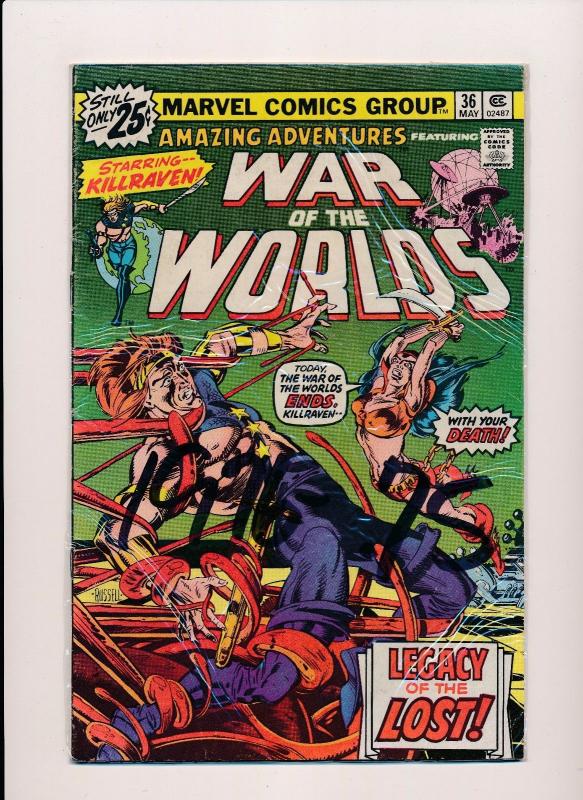Marvel Amazing Adventures Lot of 5 - KILLRAVEN / WAR WORLDS #32-36 FN+ (HX585)