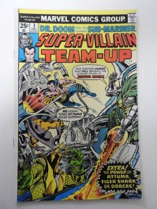 Super-Villain Team-Up #3 (1975) VG+ Condition centerfold detached bottom staple