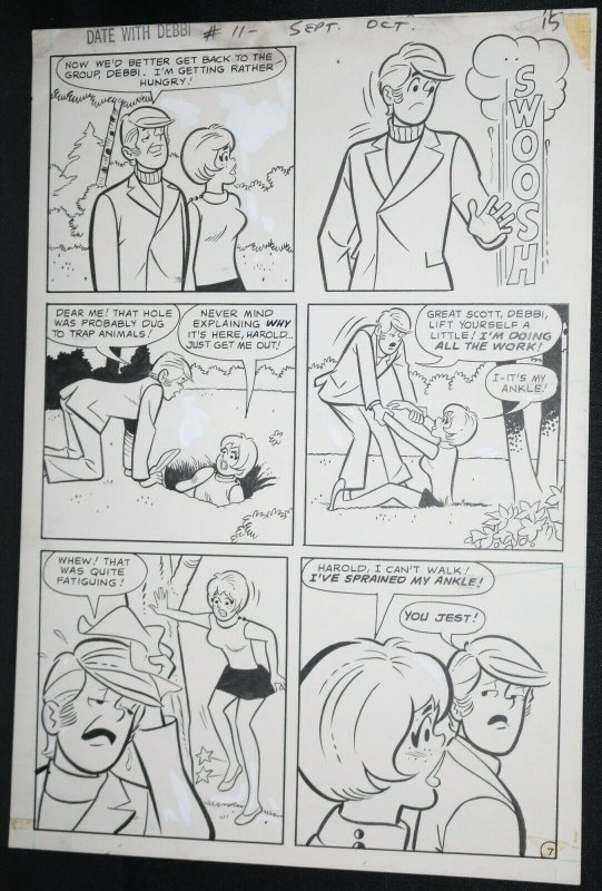 Date with Debbi #11 Complete 8 Page Story - The Lazy Lover! - 1970 by Doug Crane 