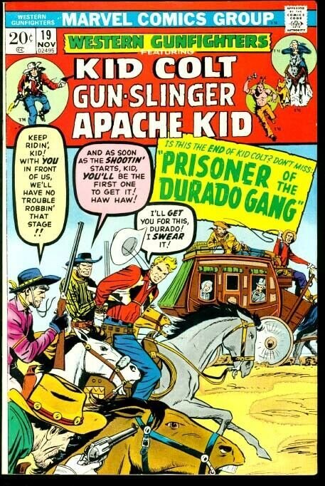 WESTERN GUNFIGHTERS #19-KID COLT/APACHE KID/ETC VF