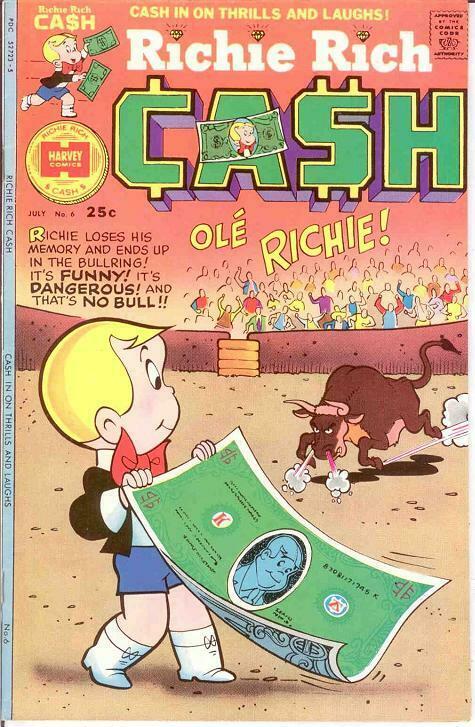 RICHIE RICH CASH (1974-1982) 6 VF-NM  July 1975 COMICS BOOK