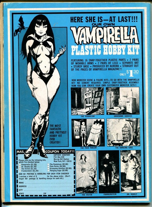 Vampirella #15 1972-Warren-horror-decapitation cover-VG-