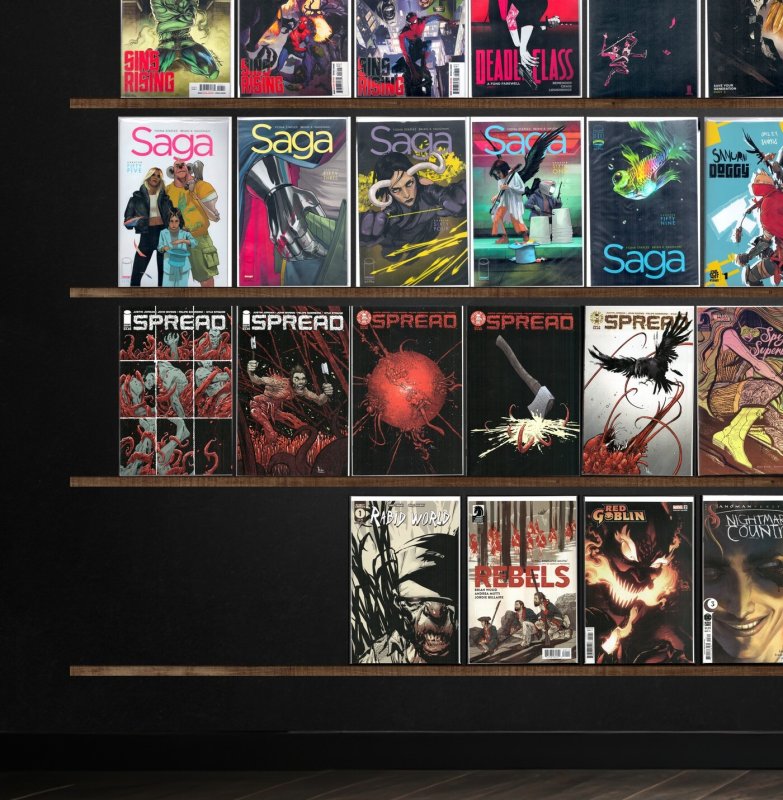 Huge Lot 150+ Comics with Spread, Saga, The Amazing Spider-Man & More!