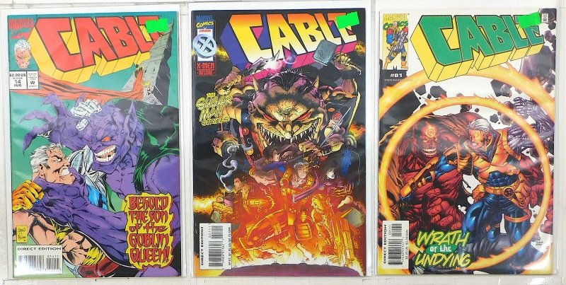 Cable Lot of 3 #14, 27, 81 (1994) Marvel Comics 1st Print Comic Books