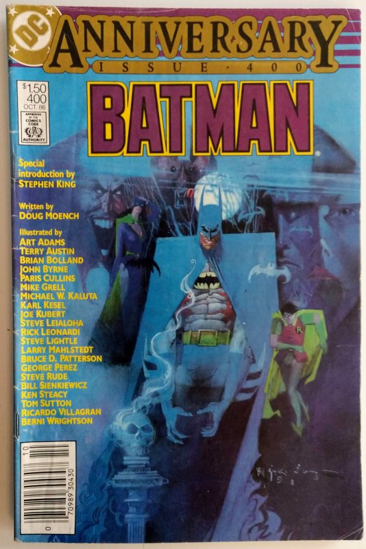 Batman 400 (1987) NEWSSTAND, Cover art by Bill Sienkiewicz