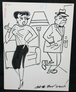 Wife Yelling at Husband Gag - Signed art by Joe Buresch
