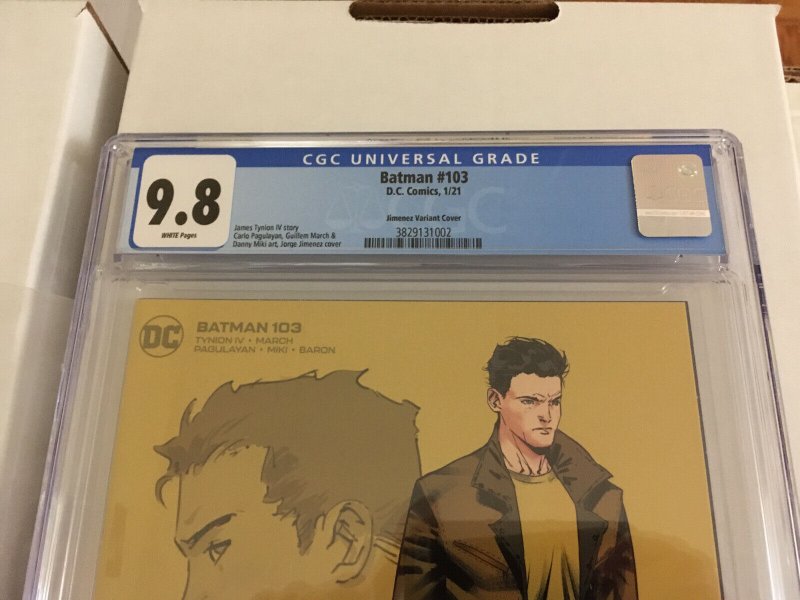 Batman #103 1:25 Jimenez Bruce Wayne Variant CGC 9.8 NM+/M