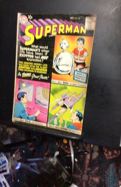 Superman #132 (1959) three Park krypton story key! Mid grade! FN- Oregon CERT!