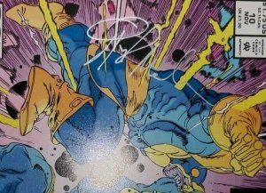 Warlock and the Infinity Watch #10 Marvel Comics Signed Angel Medina1992 (VFNM)