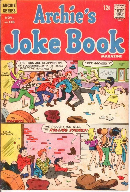 ARCHIES JOKE BOOK (1954-1982)118 VG-F ARCHIE BAND COVER COMICS BOOK