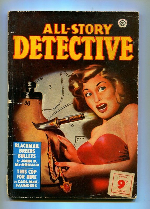 ALL-STORY DETECTIVE 1950 #1-POPULAR PUBLISHING-JOHN D. MACDONALD-VG