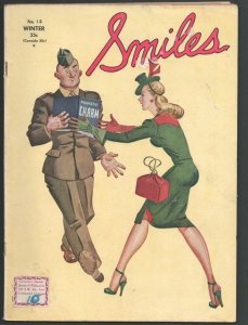 Smiles #13 Winter 1945-Color cartoons, gags, jokes, pulp type fiction-WWII er...