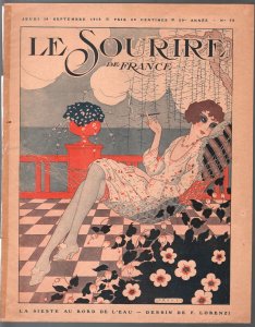 Le Sourire De France 9/19/1918-spicy early French girlie mag-Good Girl Art-G