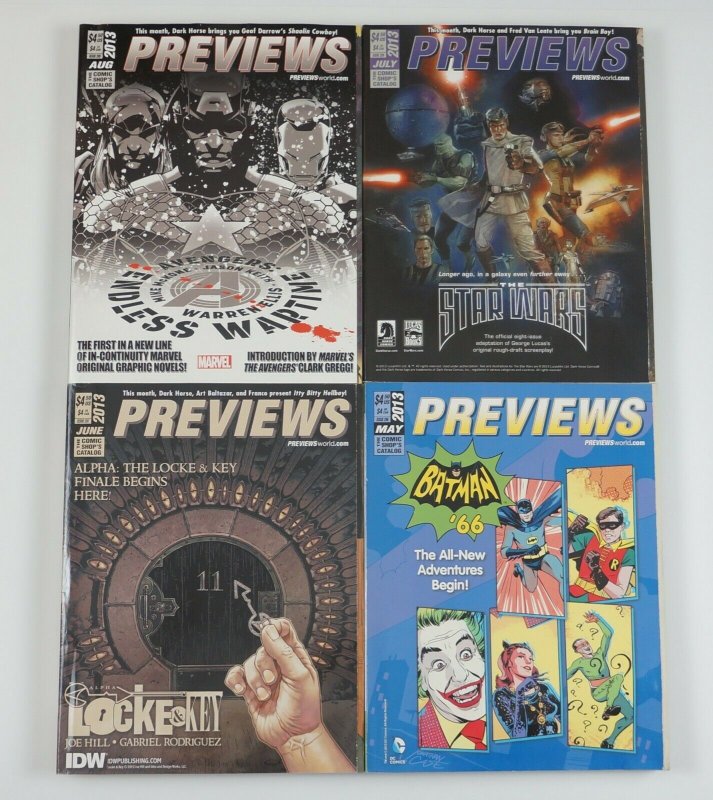 Previews Magazine 2013 lot of ALL 12 issues - East of West Harley Quinn Godzilla 