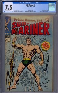 SUB-MARINER #1 CGC 7.5 ORIGIN SUB-MARINER RETOLD JOHN BUSCEMA SOL BRODSKY