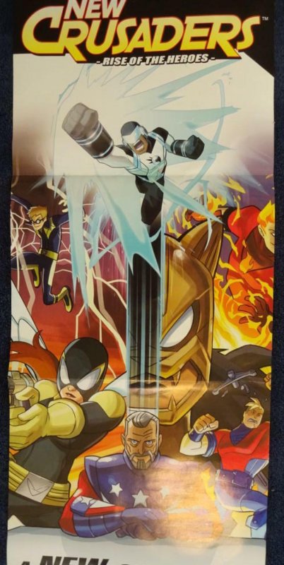 NEW CRUSADERS Promo Poster, 11 x 34, 2012, DC  Unused more in our store 503