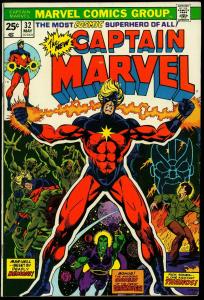 Captain Marvel #32 1974- Thanos- Drax- Jim Starlin VG