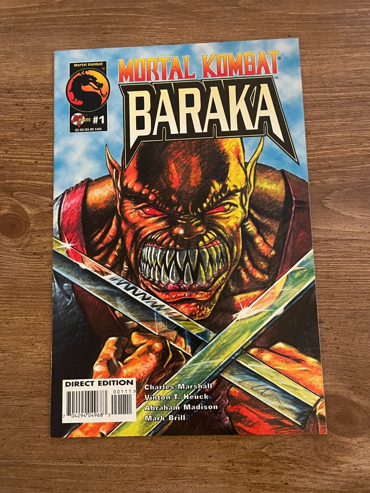 Baraka # 1 NM 1st Print Malibu Comic Book Mortal Kombat Scorpion