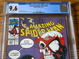 Amazing Spider-Man #347 CGC 9.6 WP Erik Larson Venom App