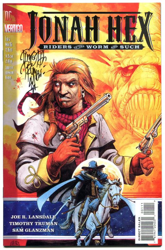 JONAH HEX #1, NM+, Riders of Worm and Such, Signed by Tim Truman, Vertigo, 1995