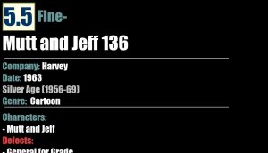 Mutt and Jeff 136 (1963) FN- Silver Age Harvey comic