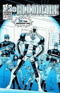 Bloodfire #12A VF ; Lightning | Blue Variant Super Hero With HIV