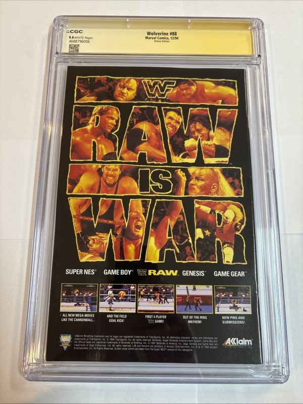 Wolverine (1994) # 88 (CGC 9.4) Signed  FabiAn Nicieza  • Adam Kubert