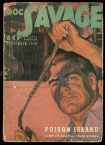 DOC SAVAGE SEPT 1939-POISON ISLAND-HERO PULP-STREET & S G 