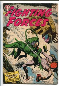 OUR FIGHTING FORCES #22-1957-DC-SILVER AGE-FROGMAN DUEL-vg