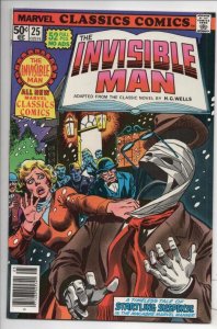 MARVEL CLASSICS #25 INVISIBLE MAN NM-, 1976 1977, H G Wells more Marvel in store