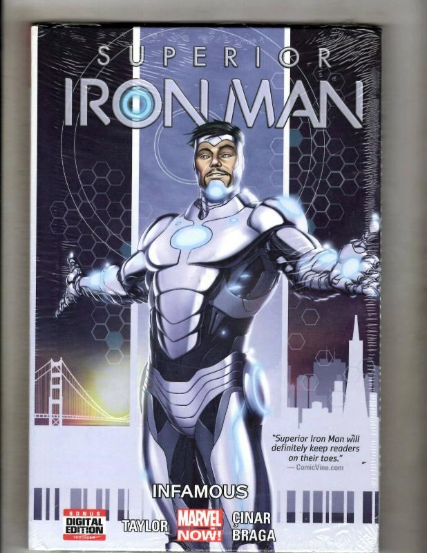 INFAMOUS Vol. # 1 Super Iron Man Marvel Comics HARDCOVER Graphic Novel Book J370