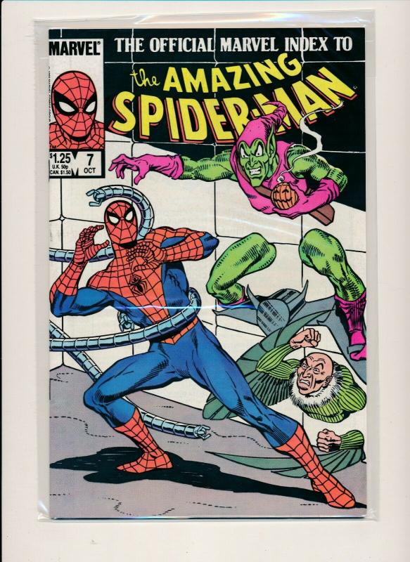 MARVEL set of 9- OFFICIAL INDEX TO THE AMAZING SPIDER-MEN #1-#9 1985 VF (PF742) 