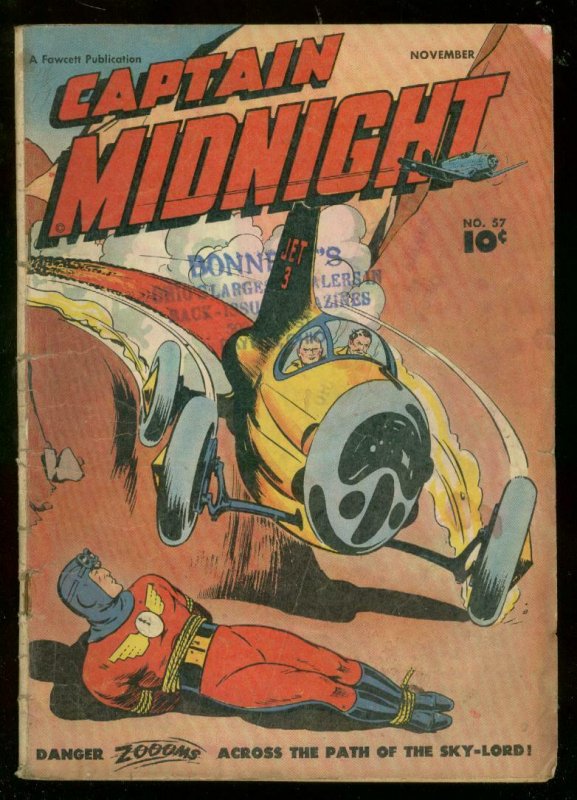 CAPTAIN MIDNIGHT #57 1947-WILD COVER-FAWCETT VG-