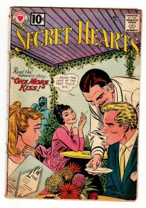 SECRET HEARTS #75 comic book 1961-DC ROMANCE-OUTDOOR CAFE-CIGARETTE