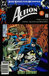 Action Comics #654 (Newsstand) FN ; DC | Superman Batman Dark Knight Over Metrop