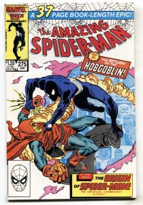 AMAZING SPIDER-MAN #275--1986--Hobgolin--Origin retold--MARVEL--NM-