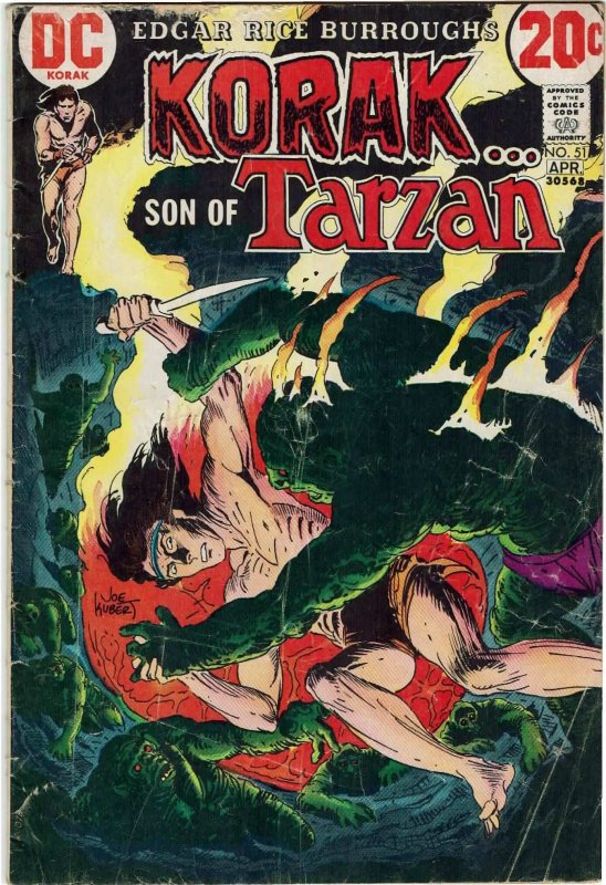 Korak, Son of Tarzan #51 (1973) Gold Key Joe Kubert VG