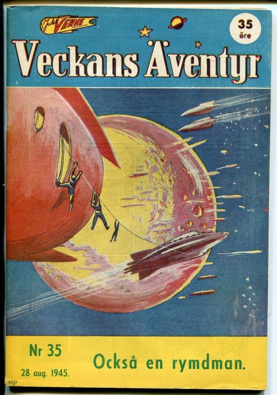 Jules Verne Veckans Aventyr Vol.6 #35 1945-Swedish-comics-Batman-Superman-VF