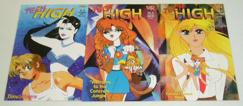 Tech High #1-3 VF/NM complete series - virtually real manga comics set lot 2