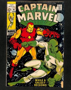 Captain Marvel (1968) #14 Iron Man!