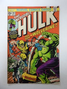 Incredible Hulk #181 1st full appearance of Wolverine FN- condition MVS intact