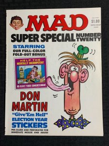 1976 MAD SUPER SPECIAL Magazine #20 VG+ 4.5 w/ Don Martin Stickers Insert