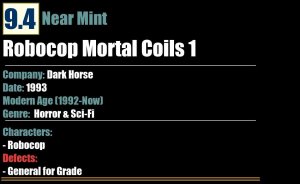 Robocop Mortal Coils 1 (1993) NM Dark Horse