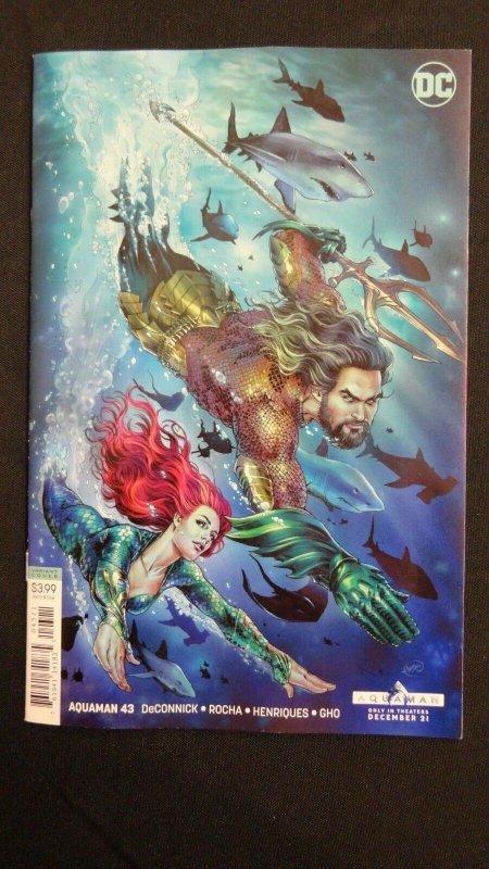 AQUAMAN #43 - NICOLA SCOTT VIRGIN ART VARIANT COVER - DC COMICS/2018