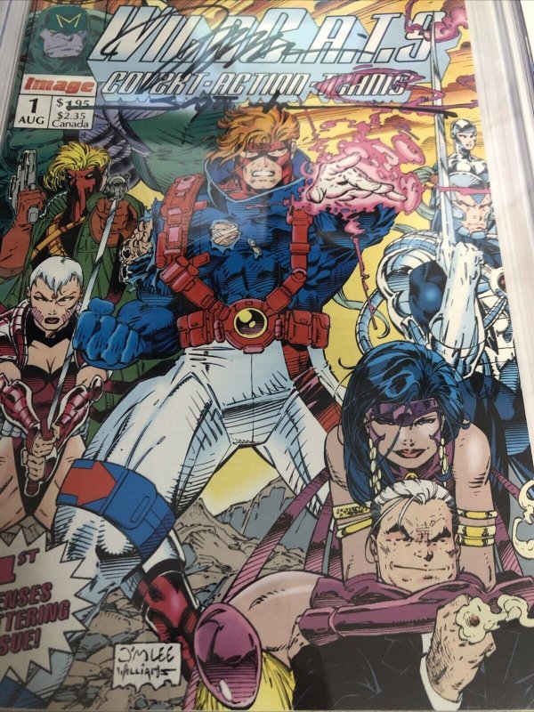 wild C.A.T.S (1992) # 1 (CGC 9.8 SS) Signed Jim Lee * Scott Williams * Image