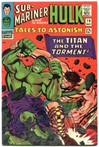 TALES TO ASTONISH #79-HULK-SUB-MARINER-1966 HIGH GRADE vf-