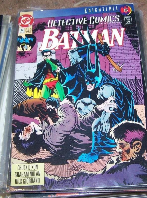 DETECTIVE COMICS  # 665 BATMAN 1993  DC  ROBIN-KNIGHTFALL PT 16 azrael