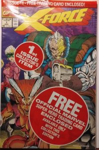X-Force #1 Reverse Negative w/ Shatterstar card (1991)