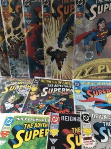 ADVENTURES OF SUPERMAN #500 - 509 lot / run : DC 1993 12 in NM-; 500 & 501 (x2)