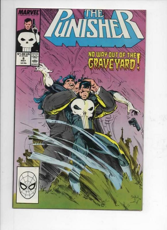 PUNISHER #8, NM-, GraveYard, Frank Castle, 1987 1988, more Marvel in store